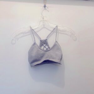 2/$30 Intimately free people bra gray sports bra razor back size small